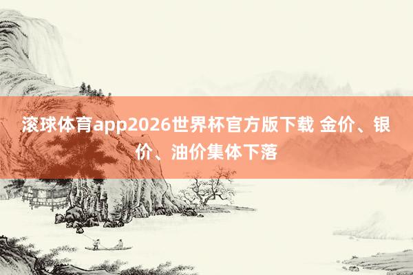滚球体育app2026世界杯官方版下载 金价、银价、油价集体下落