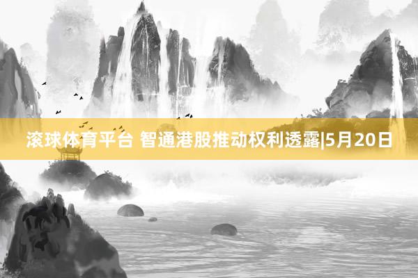 滚球体育平台 智通港股推动权利透露|5月20日