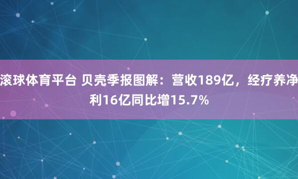 滚球体育平台 贝壳季报图解：营收189亿，经疗养净利16亿同比增15.7%