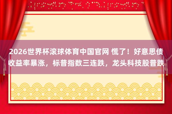 2026世界杯滚球体育中国官网 慌了！好意思债收益率暴涨，标普指数三连跌，龙头科技股普跌