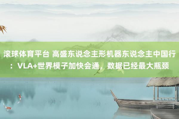 滚球体育平台 高盛东说念主形机器东说念主中国行：VLA+世界模子加快会通，数据已经最大瓶颈