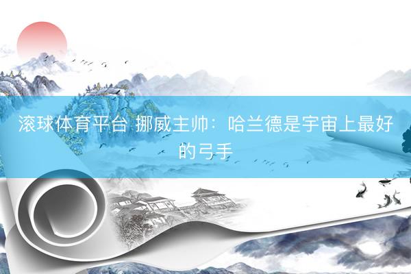 滚球体育平台 挪威主帅：哈兰德是宇宙上最好的弓手